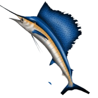 Green floral fish logo original