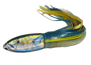 Blueand gold CC Tuna 79 lure