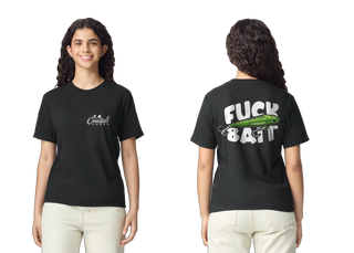 Front and back view of girl fishing shirt
