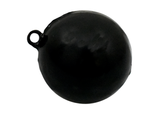 Black vinyl salmon ball lure