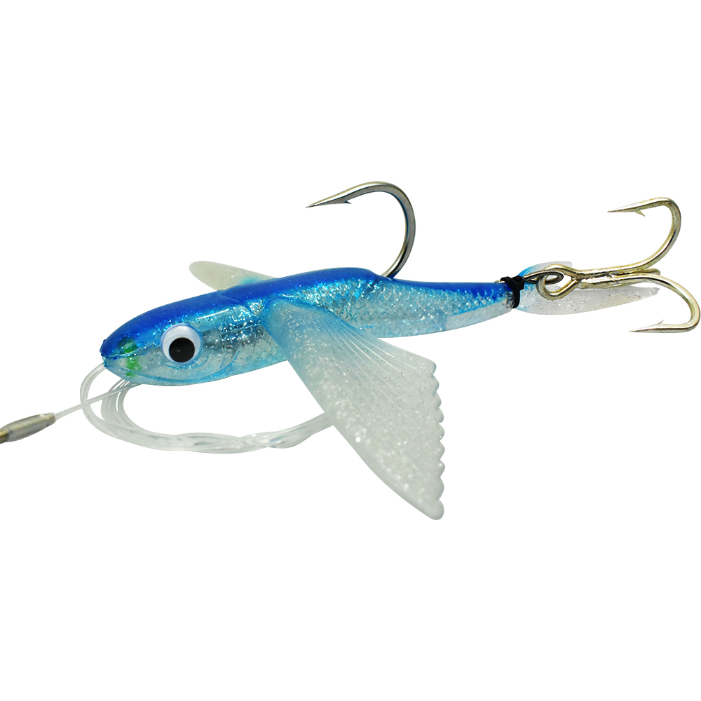  minifinker Flying Fish Lure, Bright Color Portable Yummy Tuna  Lures Waterproof Stainless Steel Attractive with Hook for Mackerel(Blue) :  Sports & Outdoors