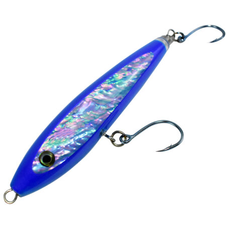 Blue Stickbait lure with hooks