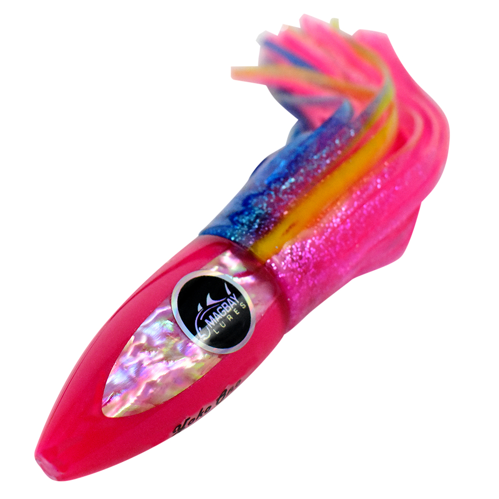 Wahoo Wacko Trolling Lure Skirt Blue and Pink with Stripes