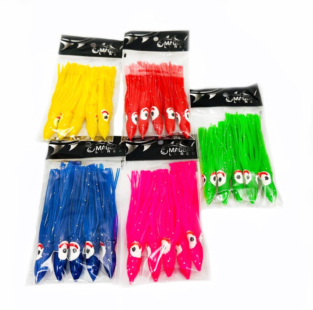 4.5 Hoochie Skirts - 5 Pack - MagBay Lures - Wahoo and Marlin Fishing Lures
